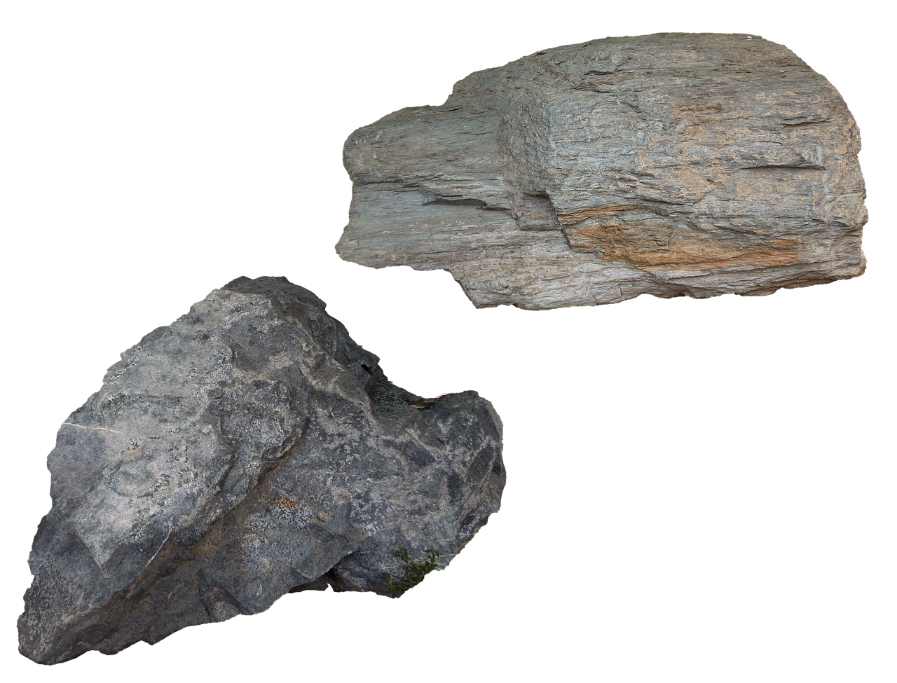 Metamorphic Rocks Isolatedon Black PNG with transparent background