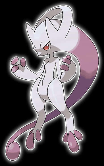 Mewtwo Pokemon Character PNG with transparent background
