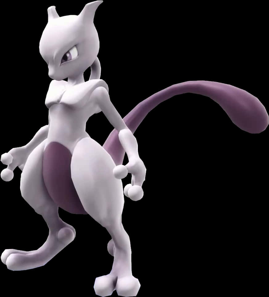 Mewtwo Pokemon Character Profile PNG with transparent background