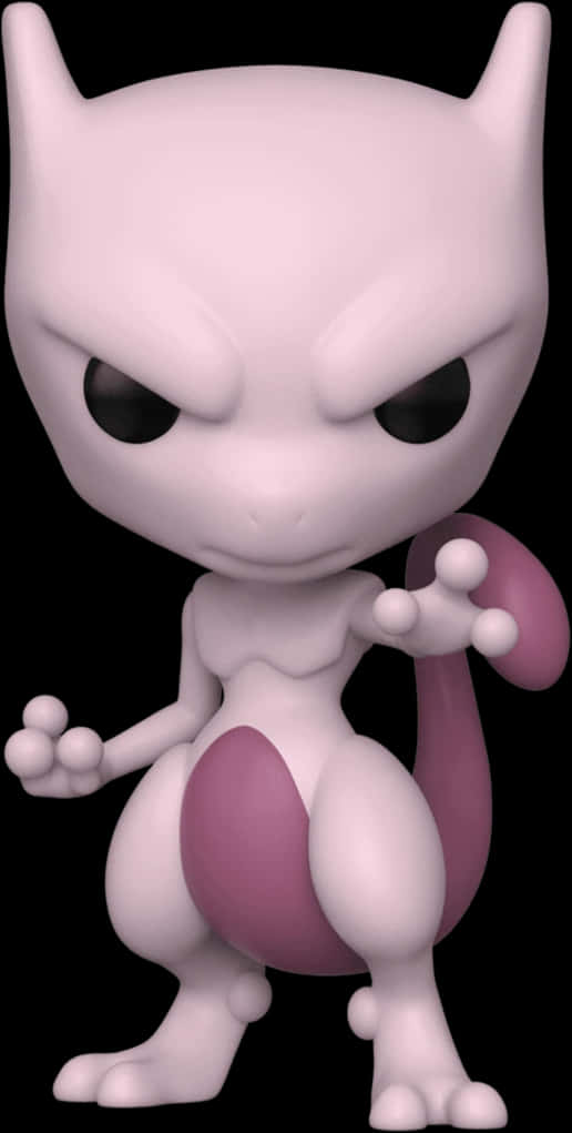 Mewtwo Pokemon Character Render PNG with transparent background