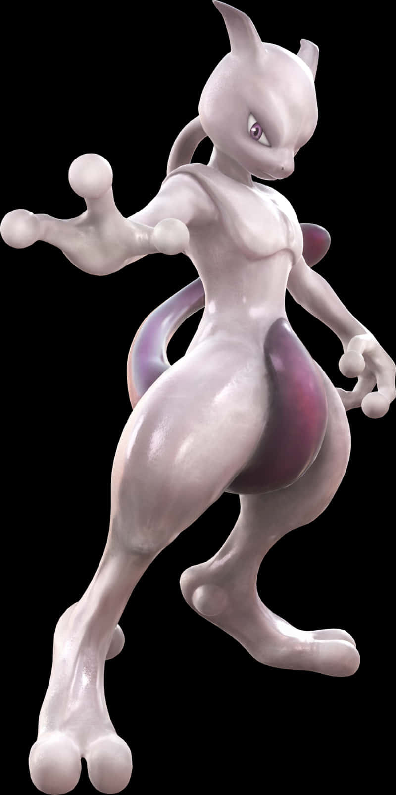 Mewtwo Powerful Psychic Pokemon PNG with transparent background