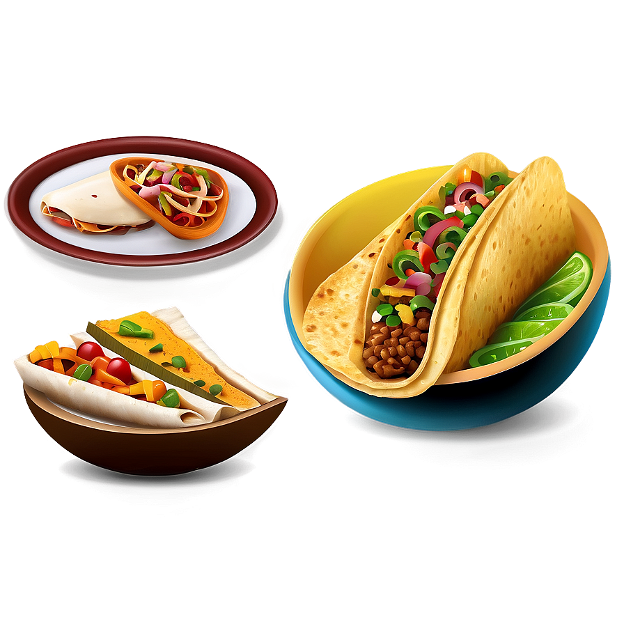 Mexican Food Icon Set Png 06122024