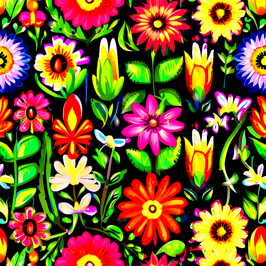 Mexican Garden Flowers Png Uts28