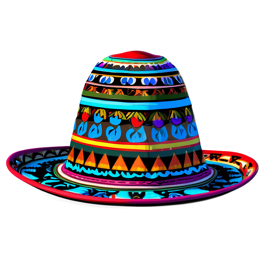 Mexican Hat With Pattern Png Vys5