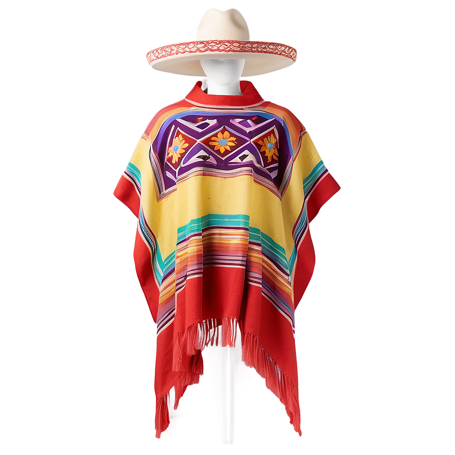 Mexican Poncho Accessory Png Orx4