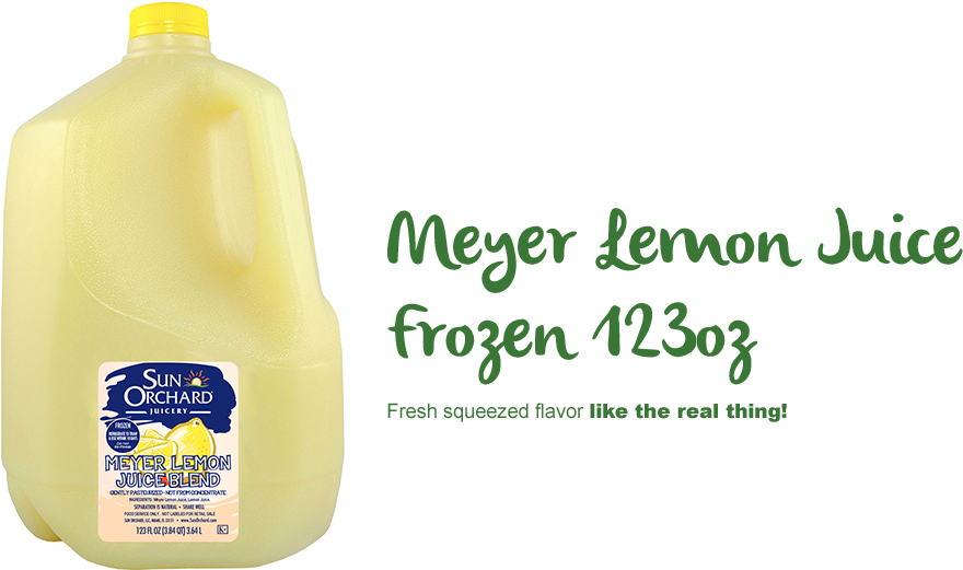 Meyer Lemon Juice Plastic Bottle123oz