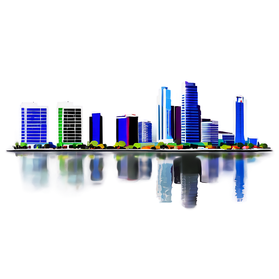 Miami Skyline And Biscayne Bay Png Gae39