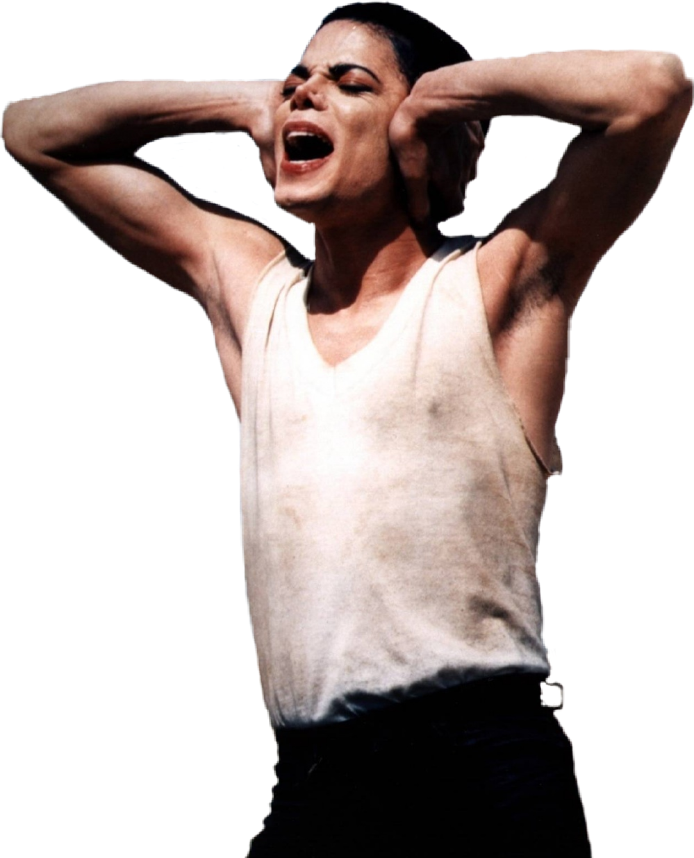Michael Jackson Emotional Performance PNG with transparent background