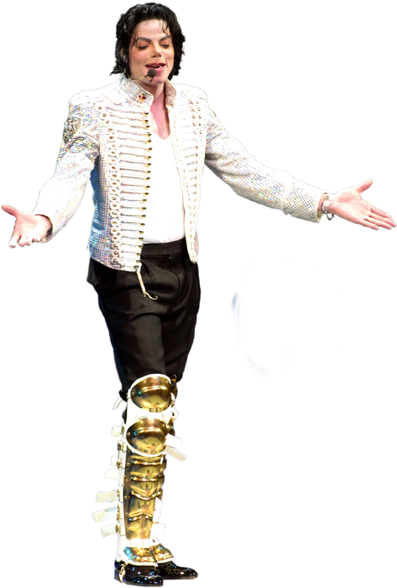 Michael Jackson Iconic Pose PNG with transparent background