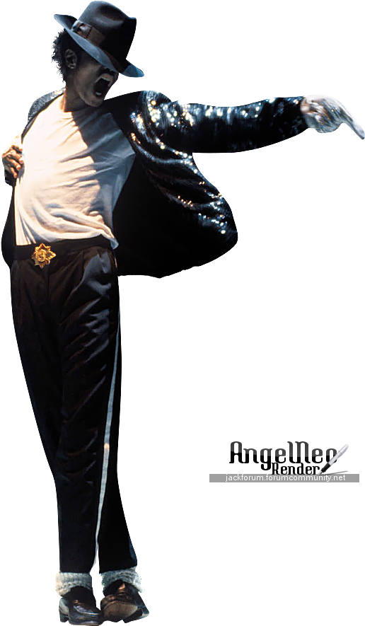 Michael Jackson Iconic Pose PNG with transparent background