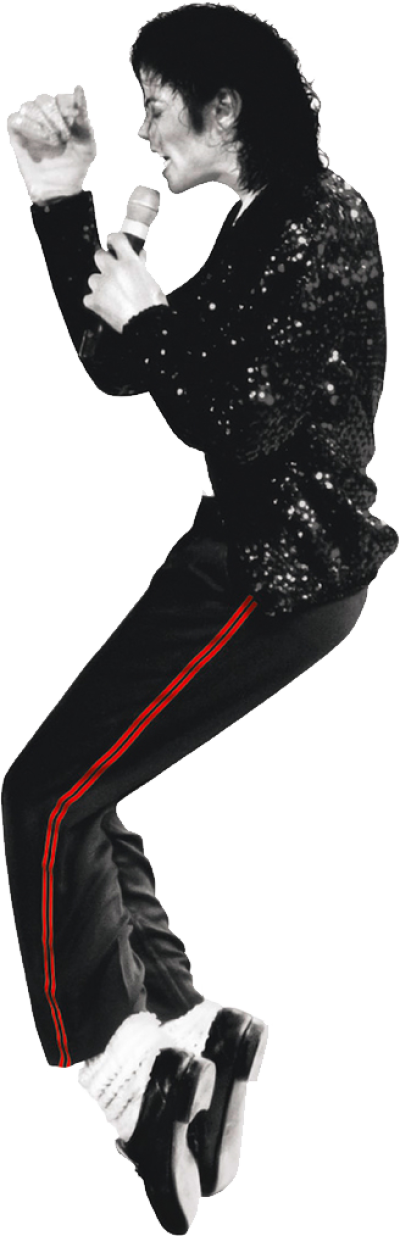 Michael Jackson Performingon Stage PNG with transparent background