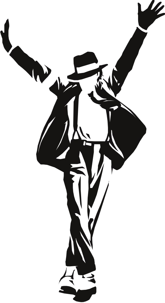 Michael Jackson Silhouette Dancing PNG with transparent background