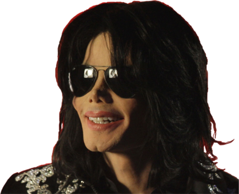 Michael Jackson Smilingwith Sunglasses PNG with transparent background