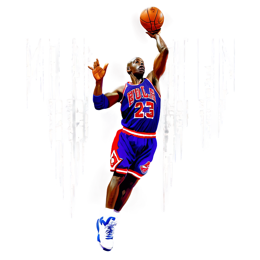 Michael Jordan Dunking PNG 05212024 PNG with transparent background