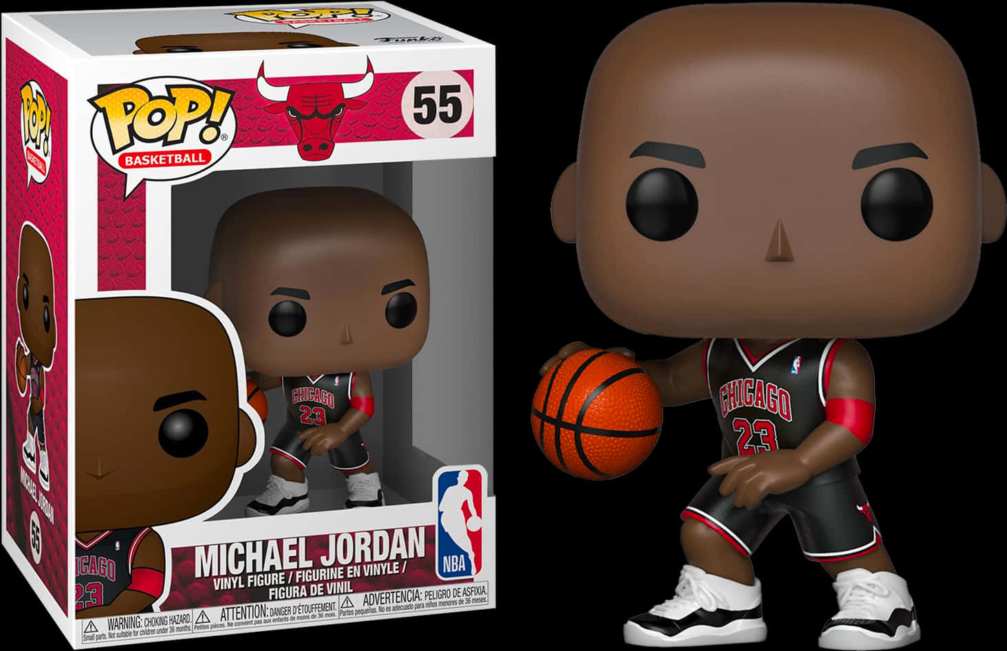 Michael Jordan Funko Pop Figure PNG with transparent background