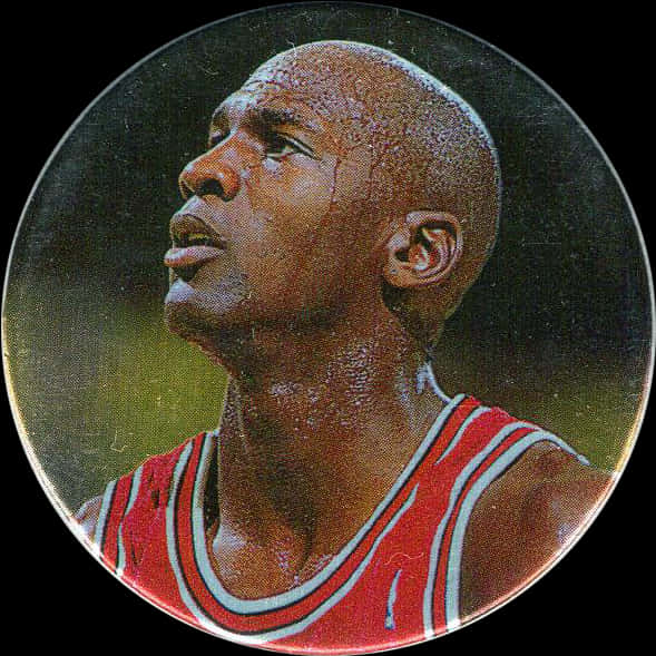 Michael Jordan Intense Game Focus PNG with transparent background
