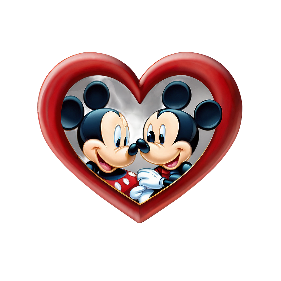 Mickey And Minnie Heart Png Djr58