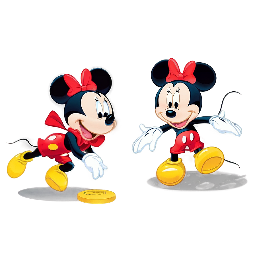 Mickey And Minnie Joyful Laughter Png 06122024