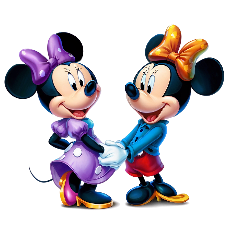 Mickey And Minnie Joyful Laughter Png 06122024