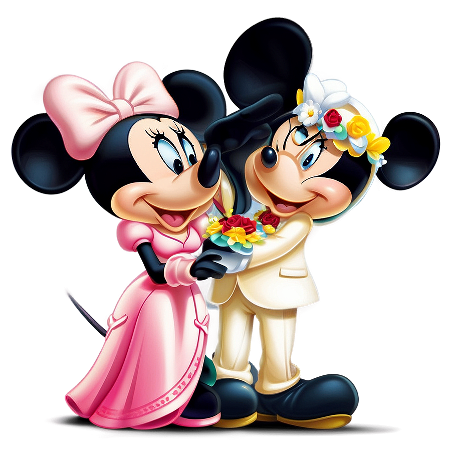 Mickey And Minnie Wedding Png 06122024