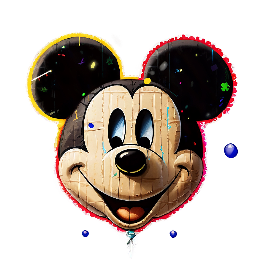 Mickey Mouse Birthday Pinata Design Png 06112024