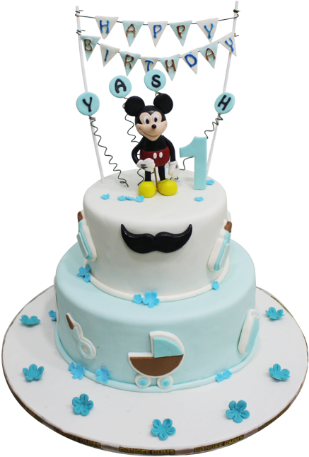 Mickey Mouse First Birthday Cake