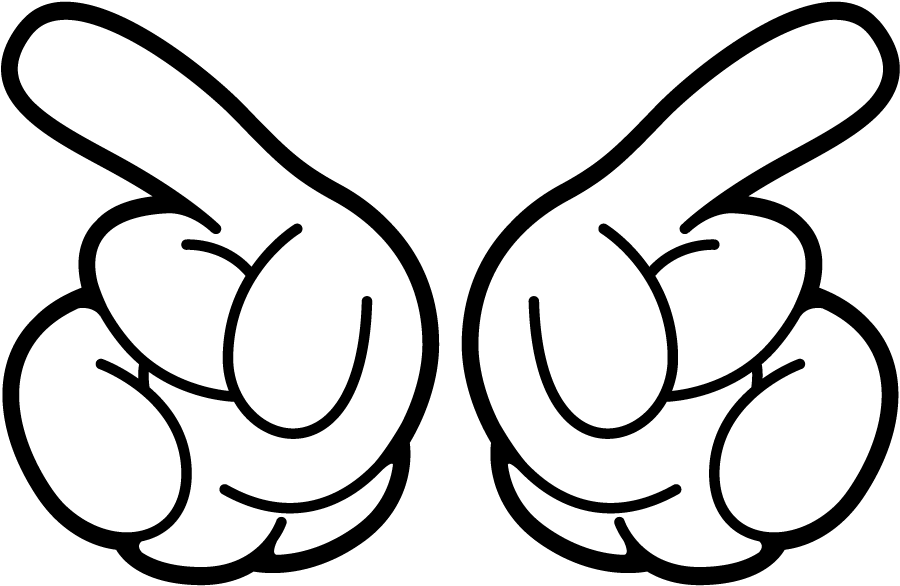 Mickey Mouse Hands Pointing Vector