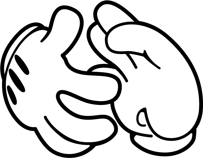 Mickey Mouse Hands Vector