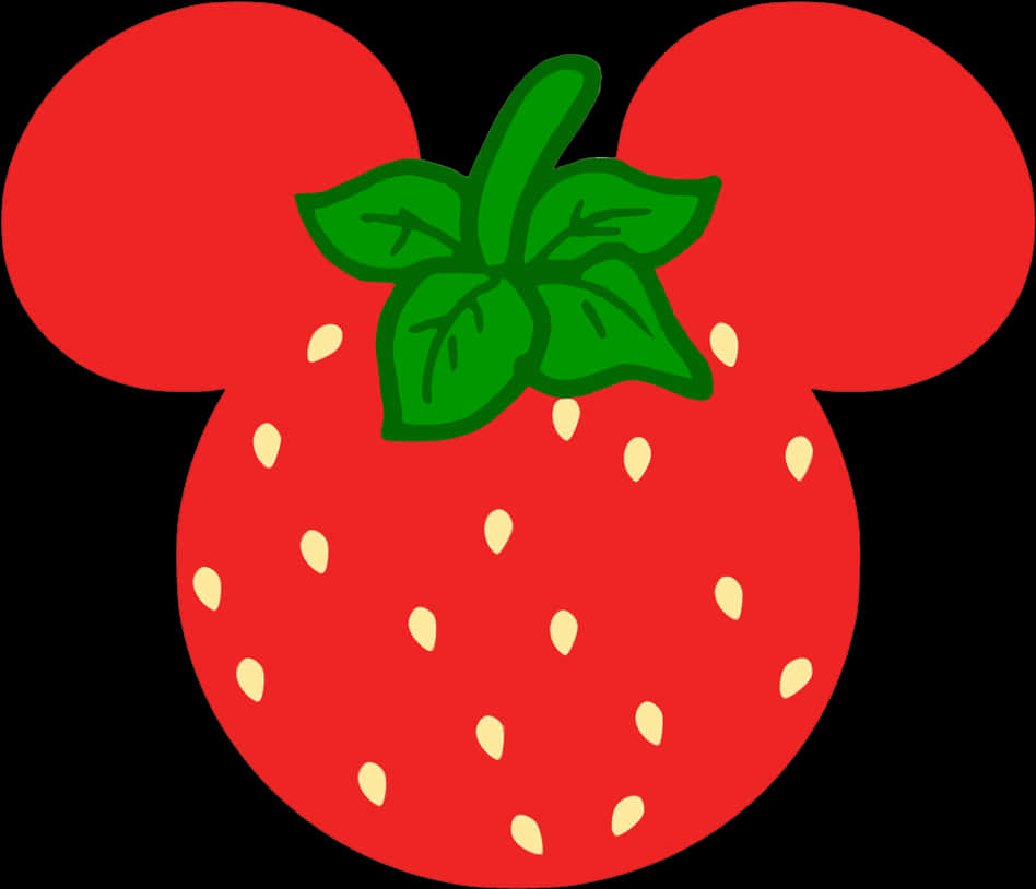 Mickey Mouse Inspired Strawberry Graphic