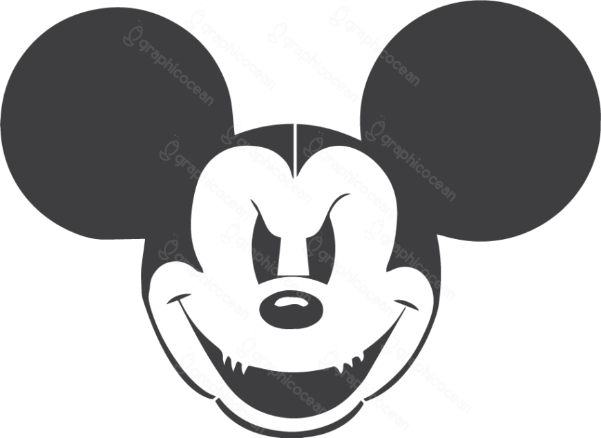 Mickey Mouse Silhouette Watermark