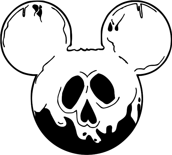 Mickey Skull Graphic PNG with transparent background