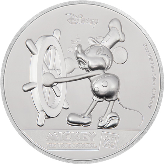 Mickey90 Years Silver Coin