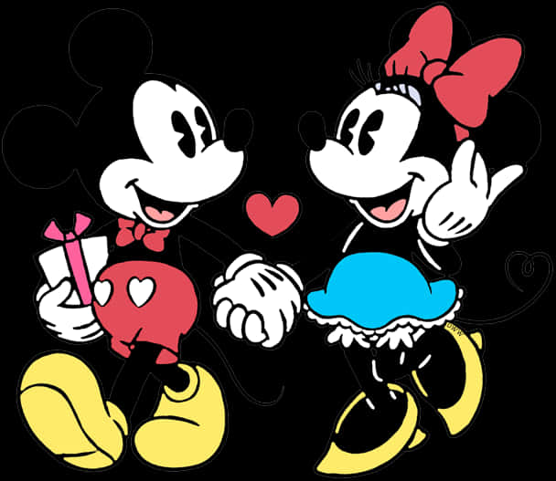 Mickeyand Minnie Love Illustration