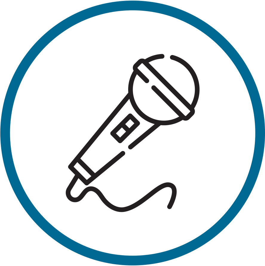 Microphone Icon Live Music PNG with transparent background