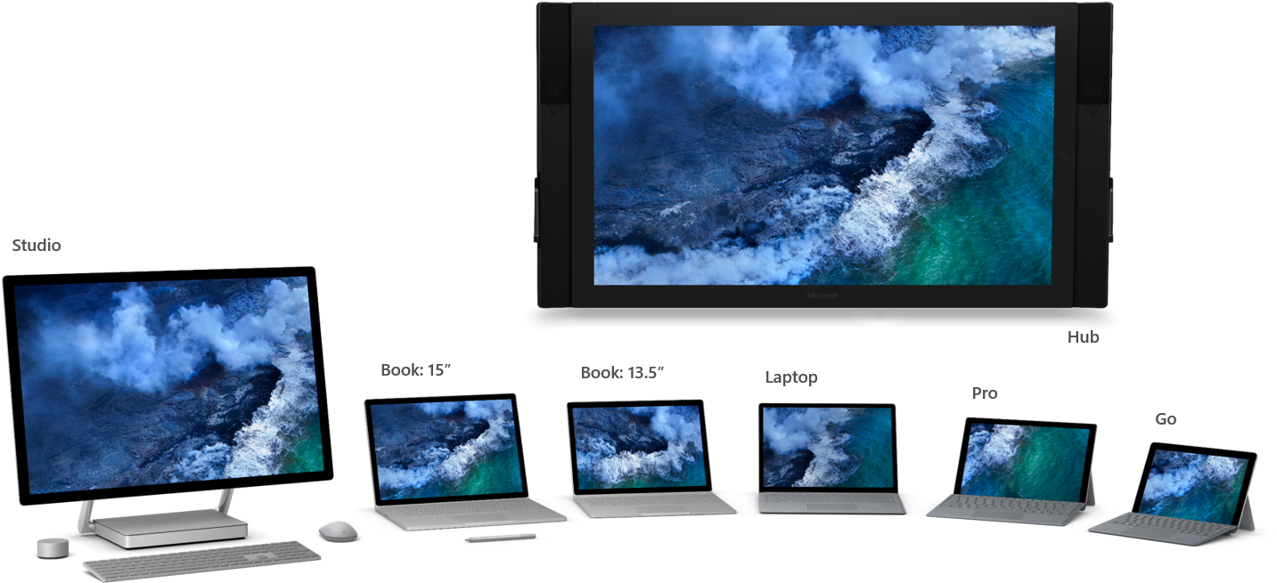 Microsoft Surface Range - Surface Familie, HD Png Download PNG with transparent background