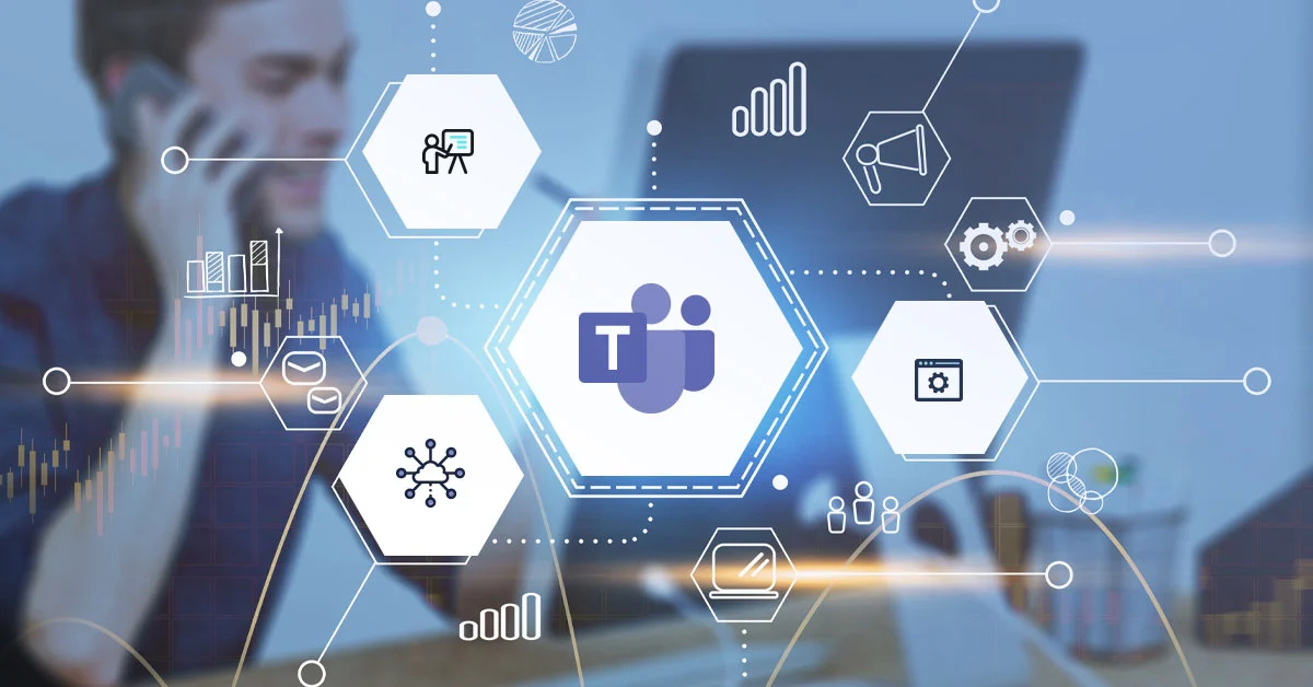 Microsoft Teams Collaboration Concept PNG with transparent background