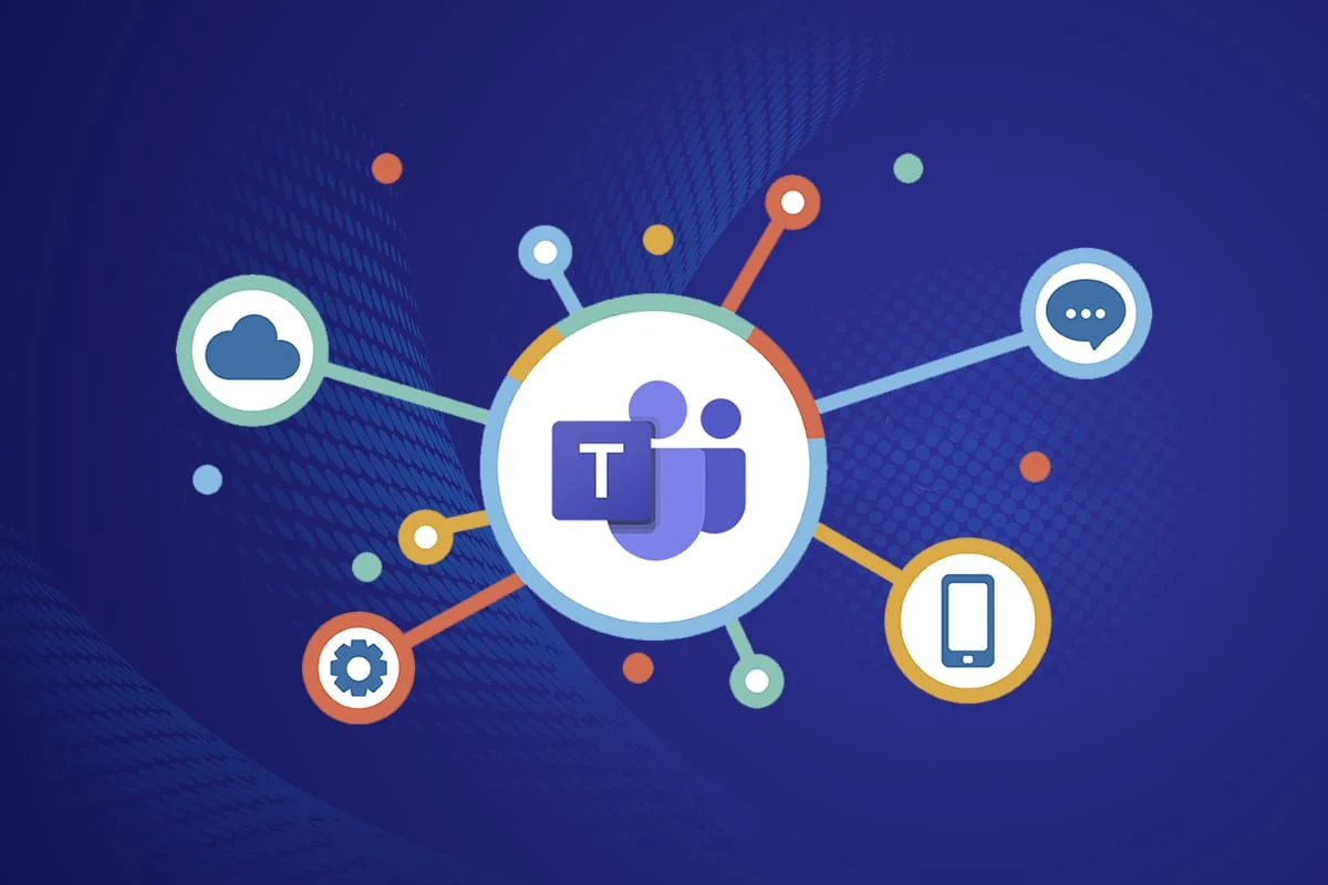 Microsoft Teams Connectivity Illustration PNG with transparent background