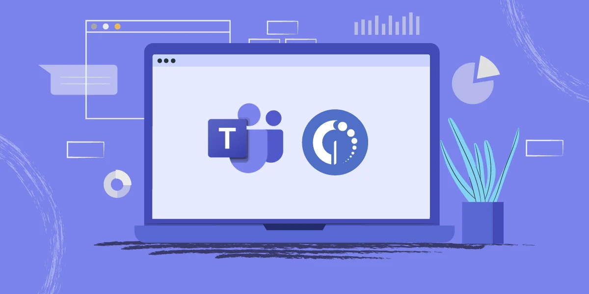 Microsoft Teams Integration Illustration PNG with transparent background