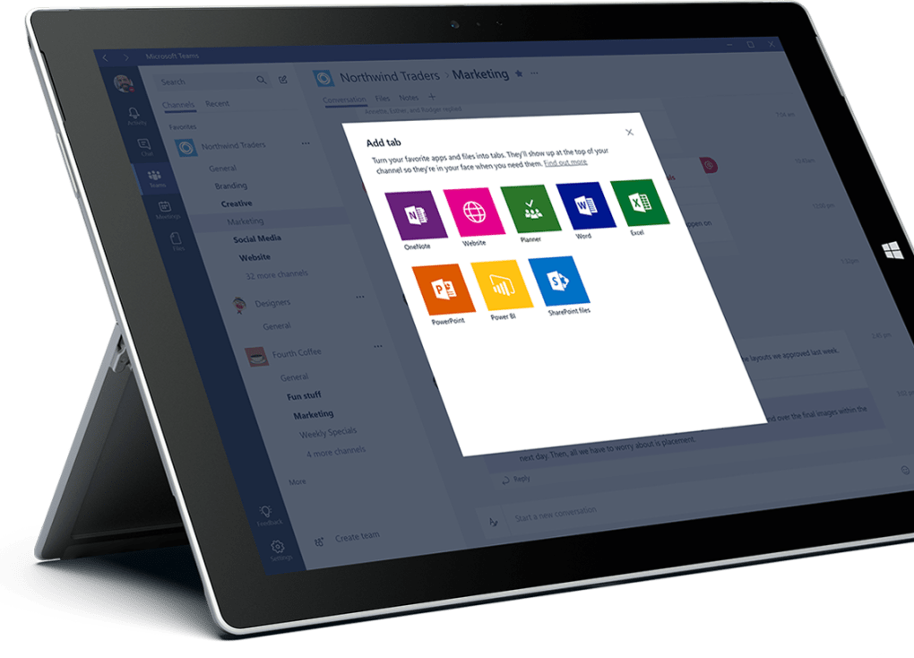 Microsoft Teams - Microsoft Teams On A Tablet, HD Png Download PNG with transparent background