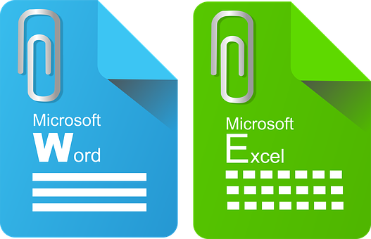 Microsoft Word Excel Icons PNG with transparent background