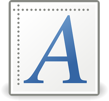 Microsoft Word Icon Letter A PNG with transparent background