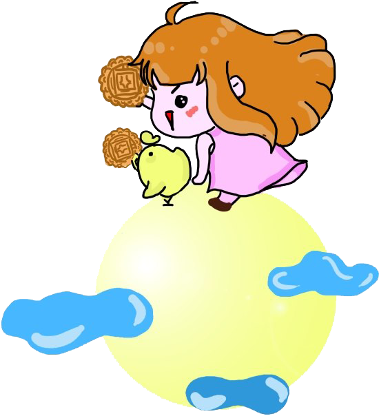 Mid Autumn Festival Cartoon Girland Bunny