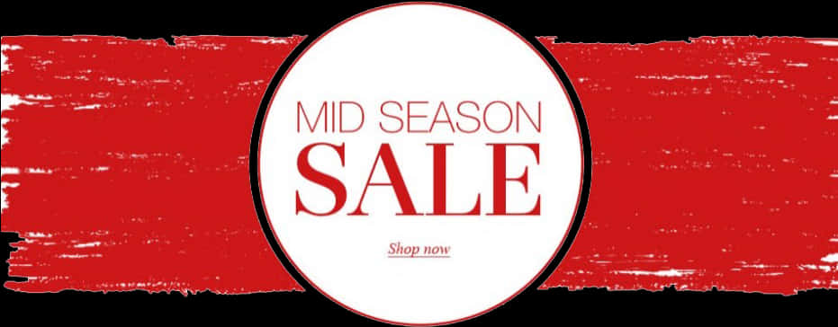 Mid Season Sale Banner PNG with transparent background