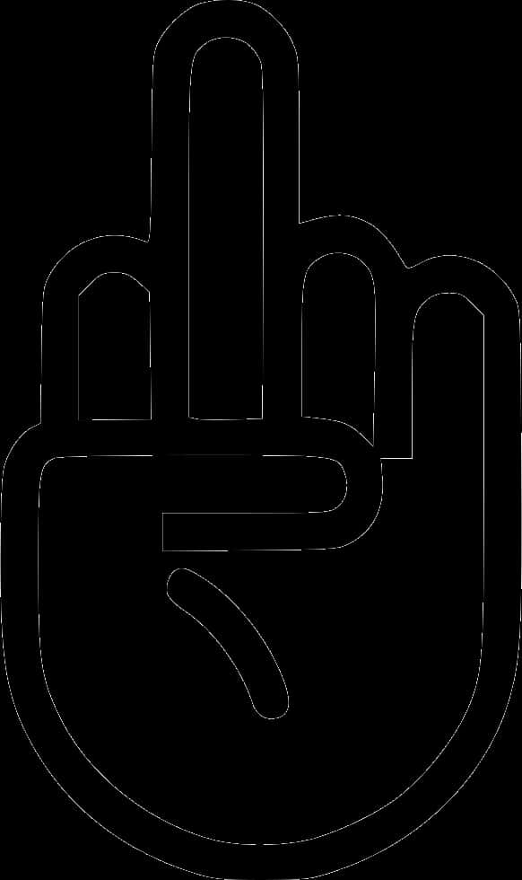 Middle Finger Outline Graphic