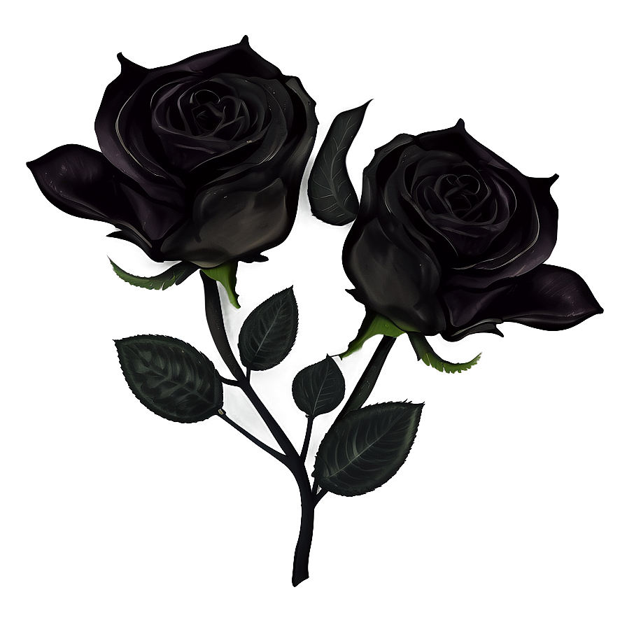 Midnight Black Roses PNG 61 PNG image with a transparent background, free high-resolution download