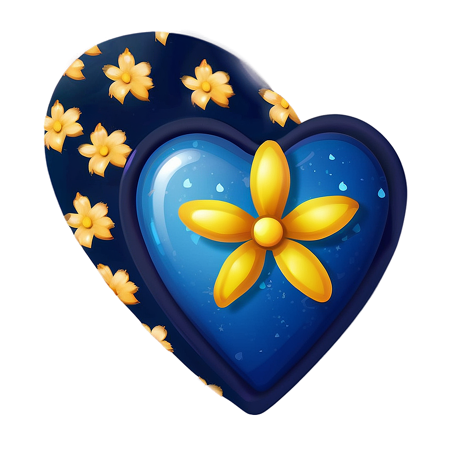 Midnight Blue Heart Emoji Png 06272024