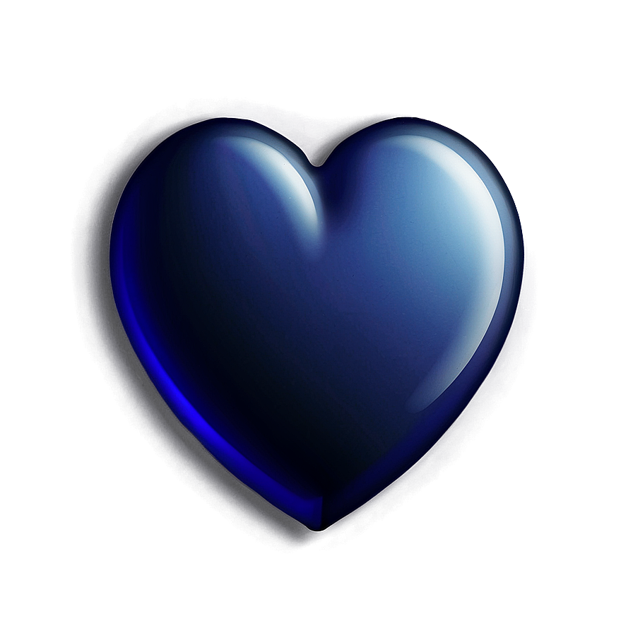 Midnight Blue Heart Emoji Png 48