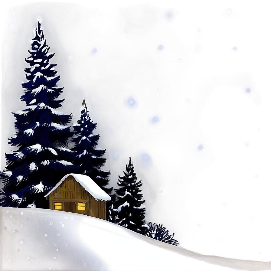 Midnight Christmas Snow Scene Png 67