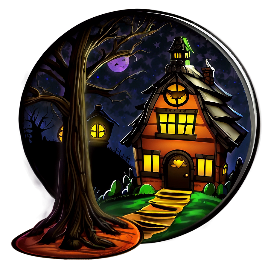 Midnight Halloween Cartoon Adventure Png 15