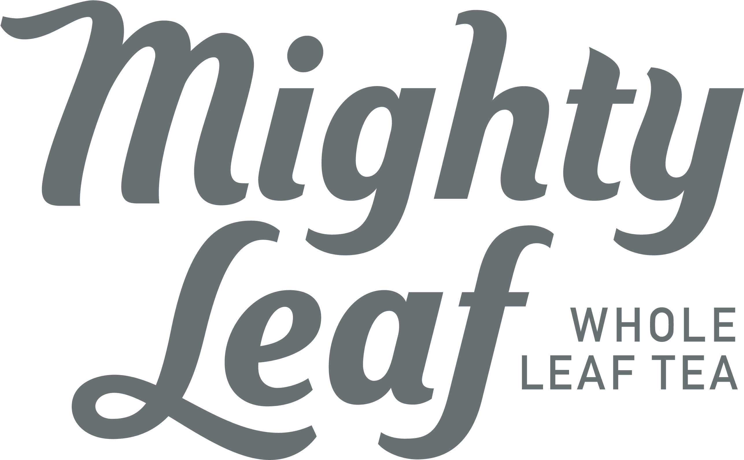 Mighty Leaf Tea Logo_ Blue Background